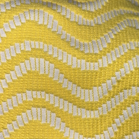 Albert Nipon Vintage Yellow White Wavy Striped 2 Piece Set Blazer Dress - 4 - Picture 16 of 16